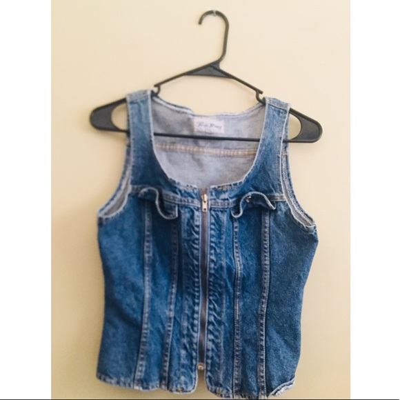 Paris Blues Tops - Vintage Denim Crop Top